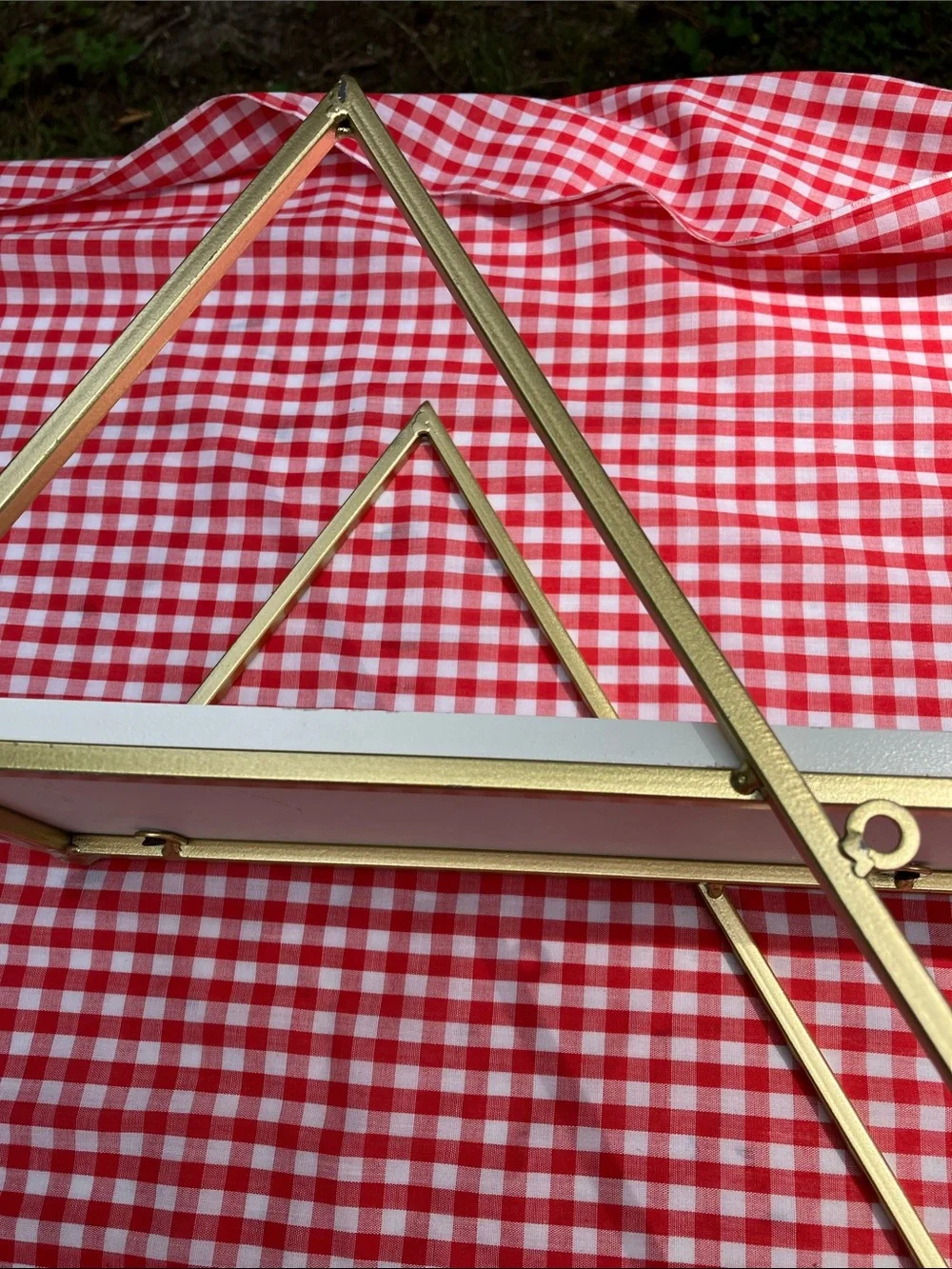 Geometric Design Wall 2 Shelf Unit Ready To Hang